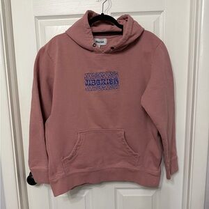 JIBERISH embroidered hoodie pink‎ blue size large